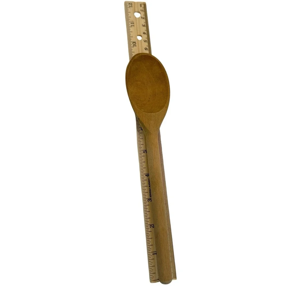 VTG‎ Wooden Spoon Set of 4 Multiple Farmhouse Kitchen Primitive Cooking Utensils